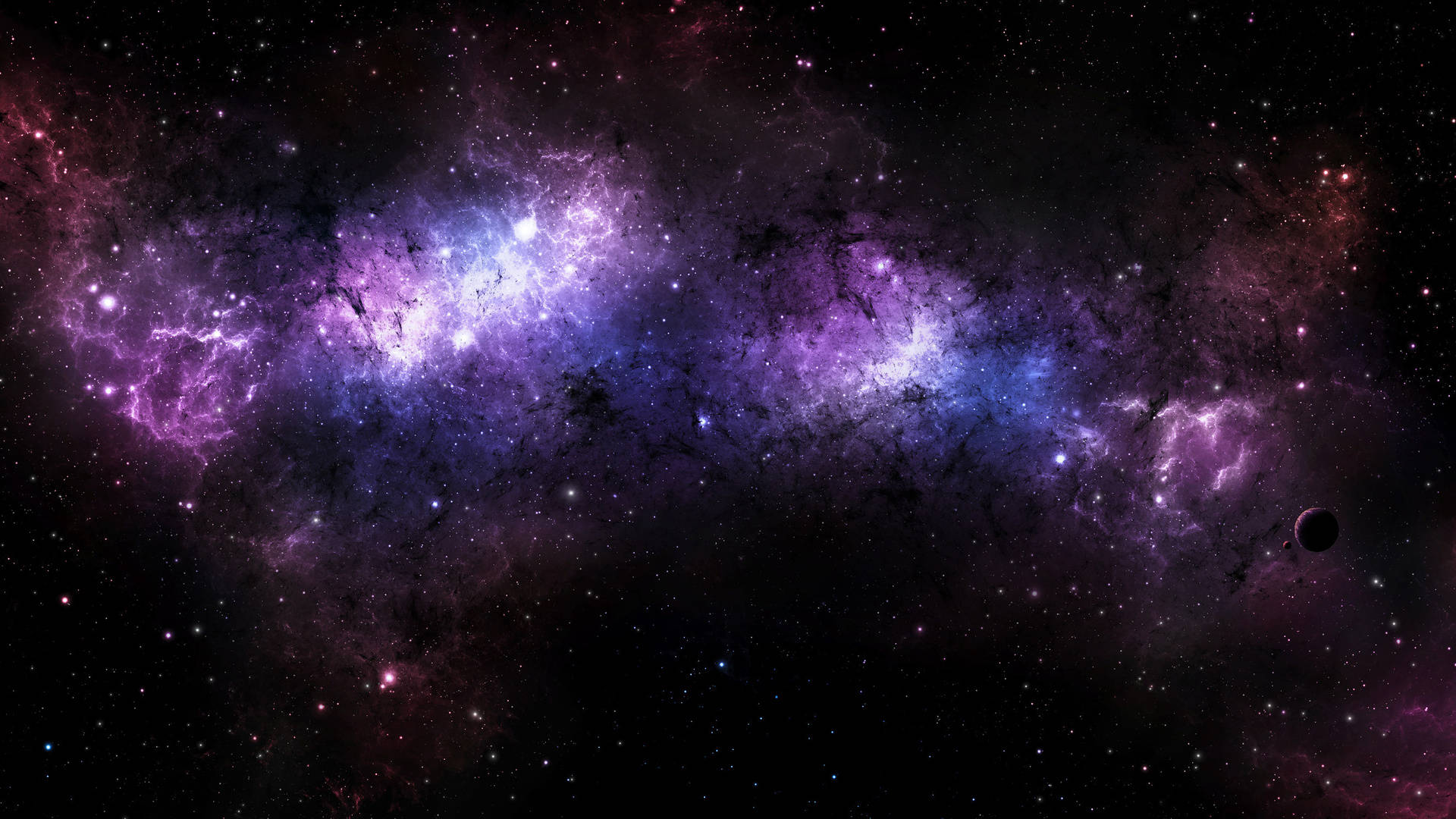 Purple Galaxy In Space Universal Wallpaper
