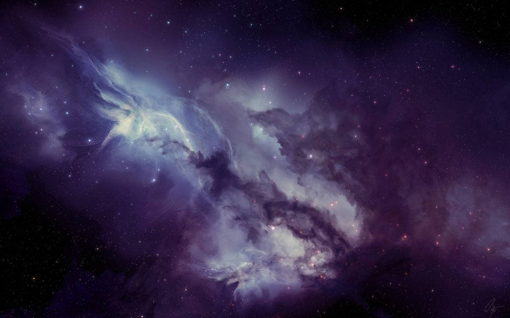 Purple Galaxy Multitude Of Stars Wallpaper