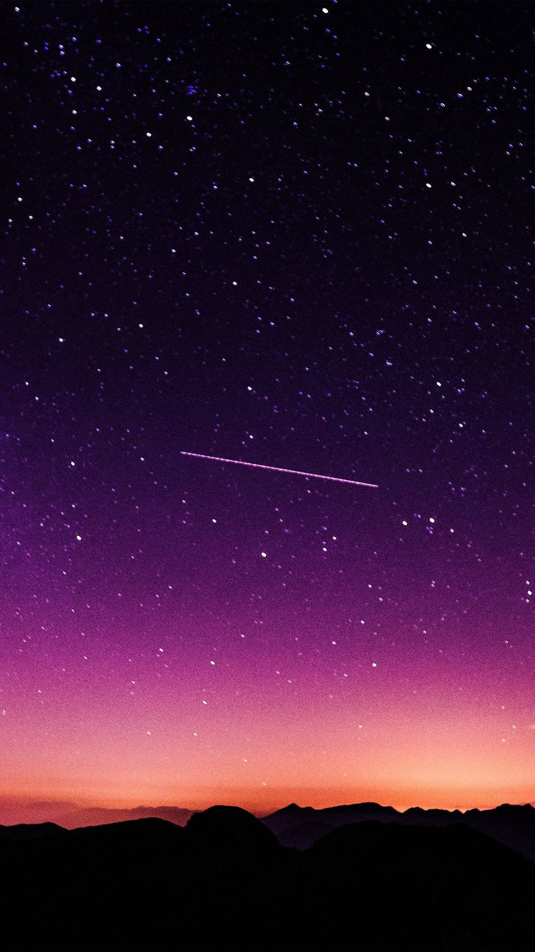Purple Galaxy Shooting Star Iphone Wallpaper