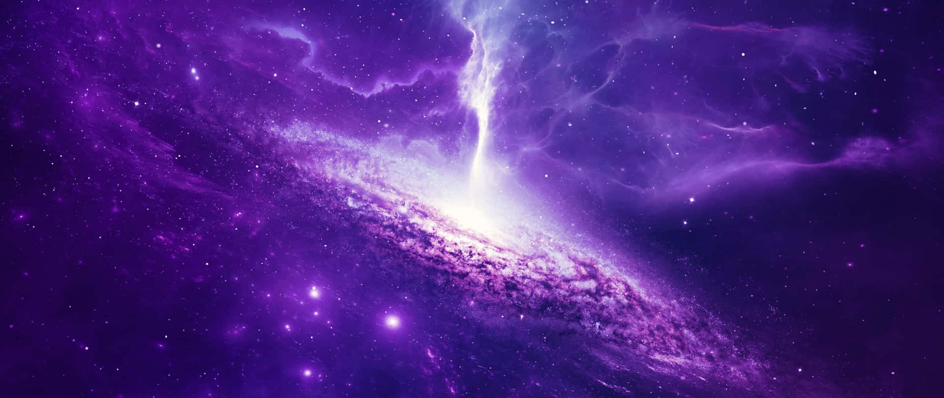 Purple Galaxy Space Backdrop Wallpaper