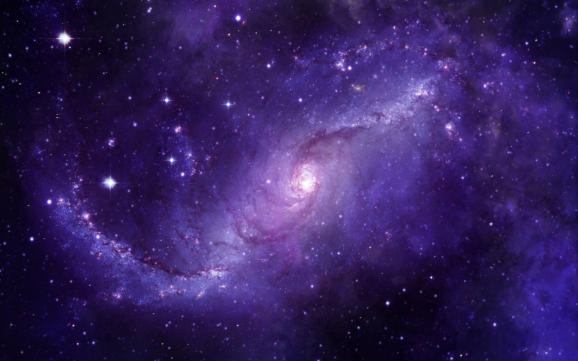 Purple Galaxy Spiral Nebula Wallpaper