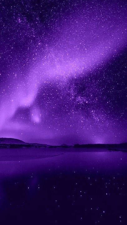 Purple Galaxy With Stars And Iphone Wallpaper