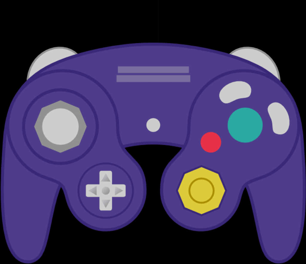 Purple Game Controller Illustration PNG