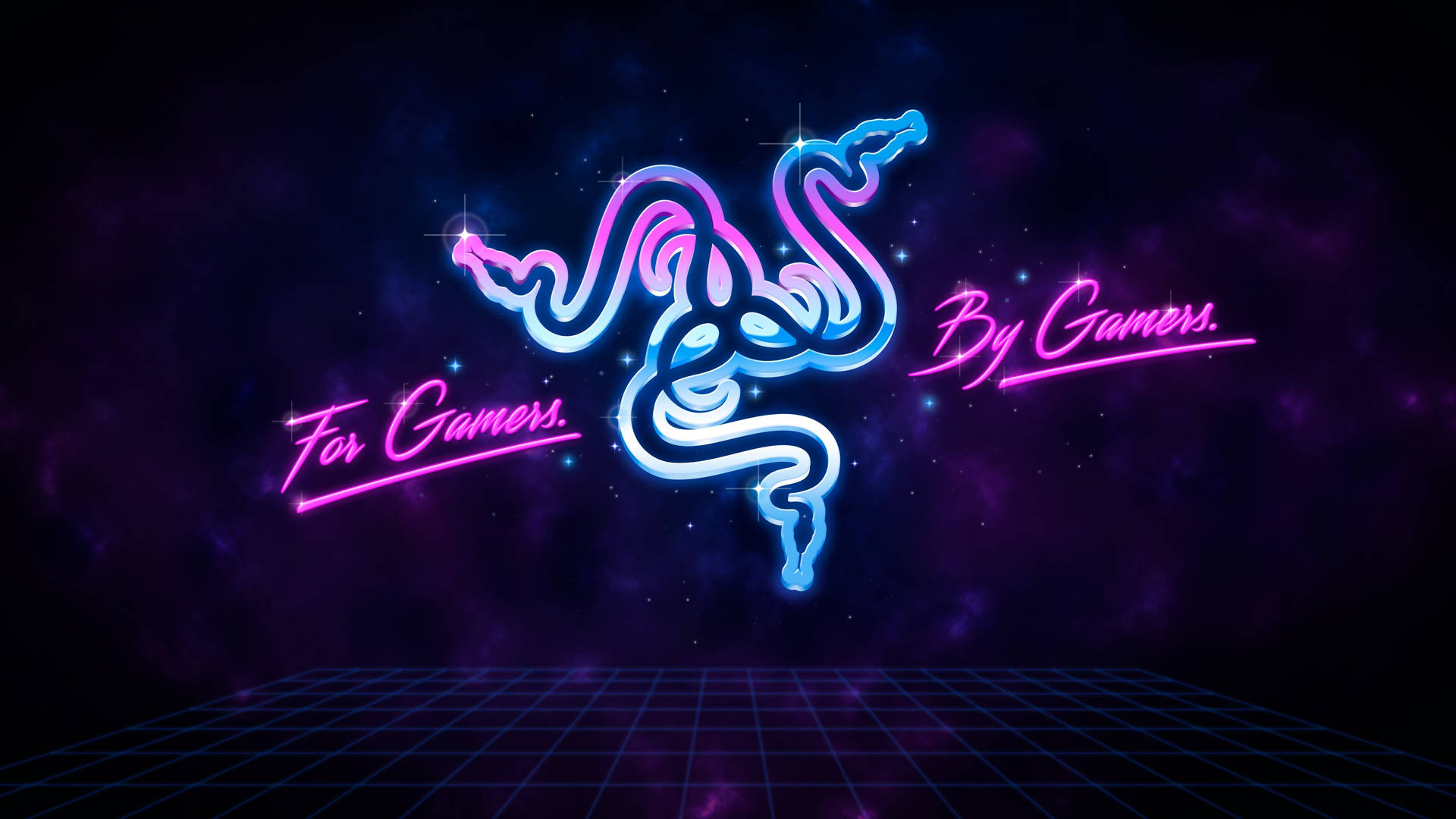 Purple Gaming Razor Gamers Logo Art Desktop Wallpaper