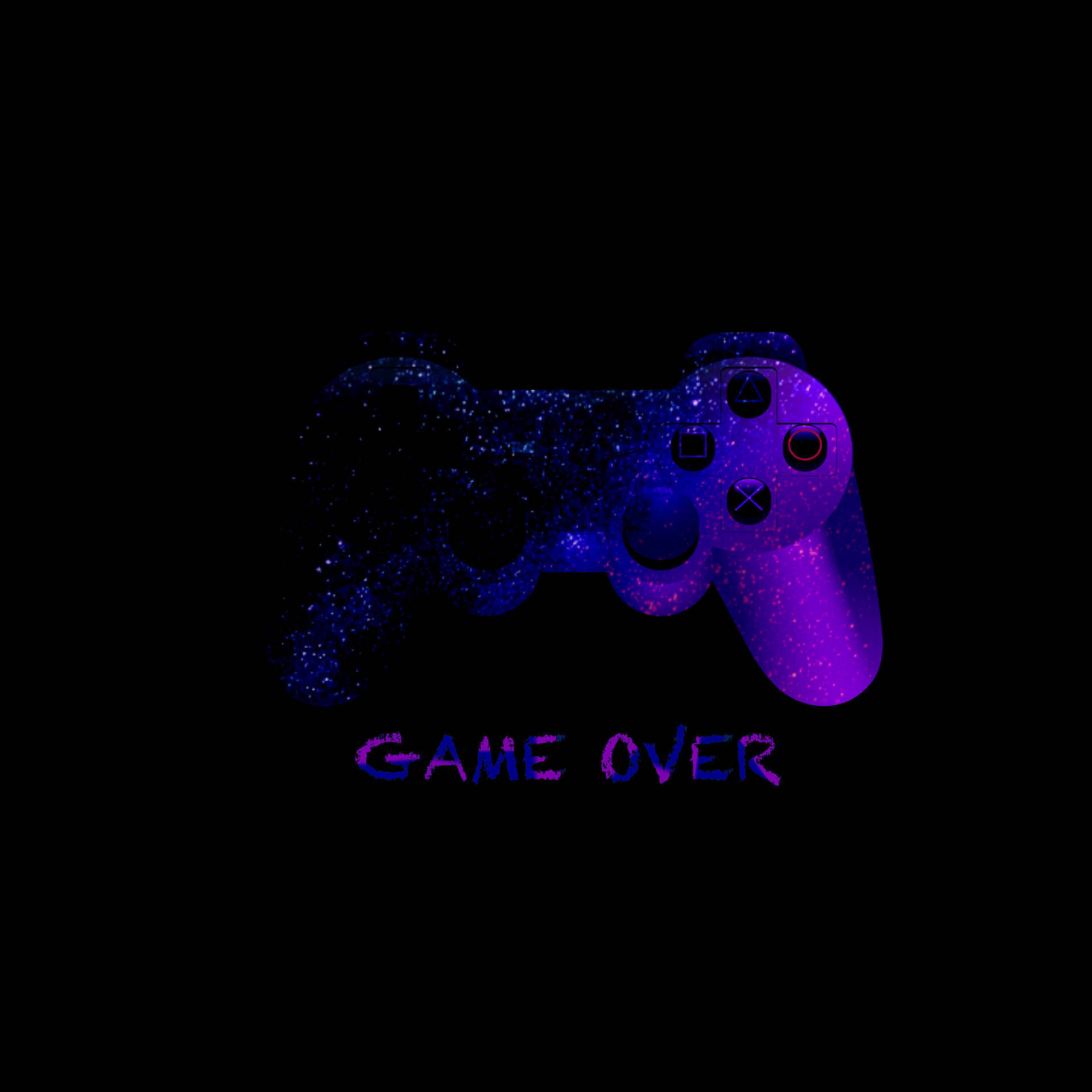 Purple Gaming Game Over Console Art Wallpaper