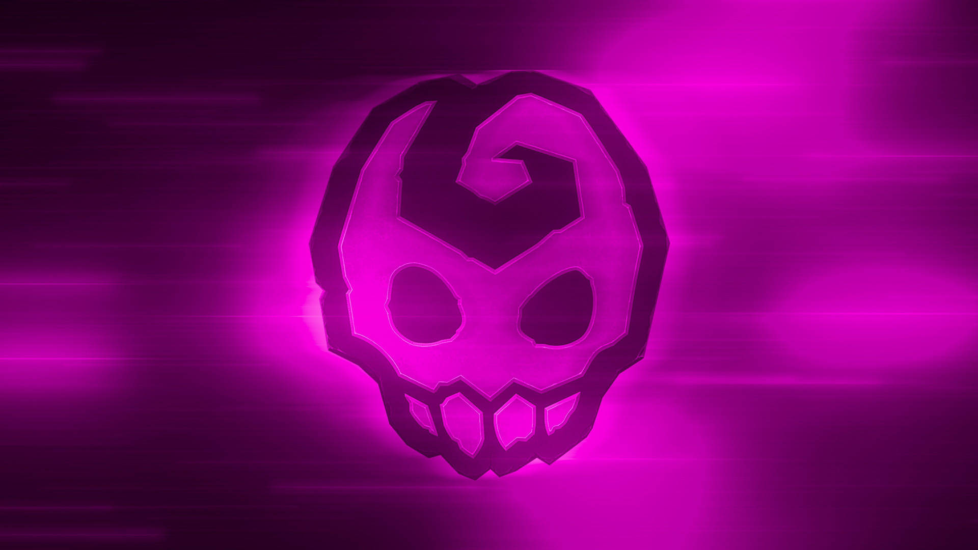 Purple Gaming Skull Art Desktop Wallpaper