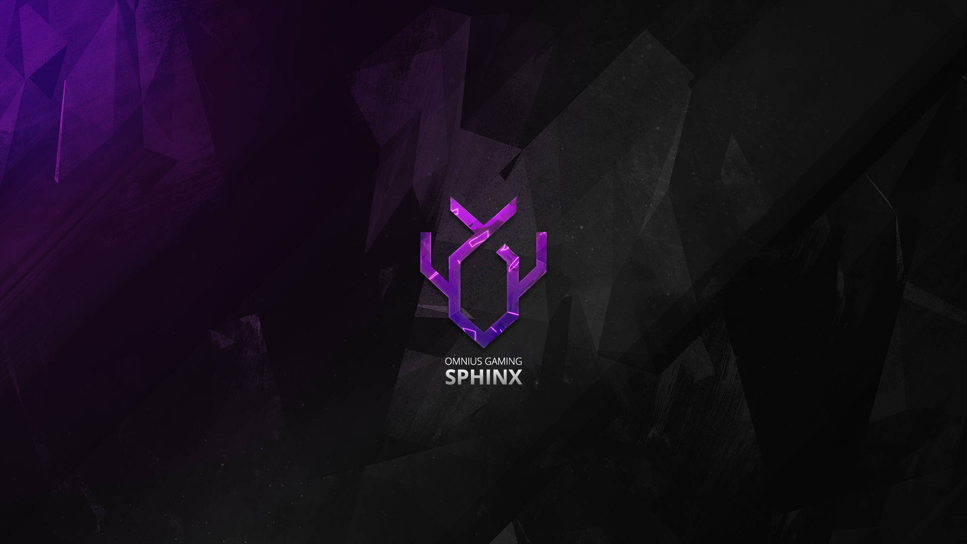 Dark Purple Gaming Spinx Logo Desktop Wallpaper