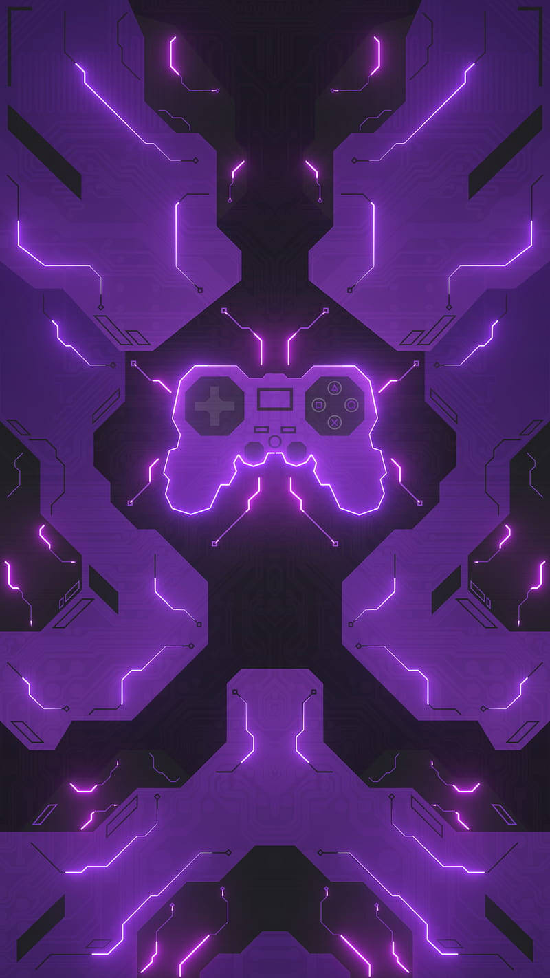 Eineoptisch Atemberaubende Lichtshow Des Purple Gaming Wallpaper