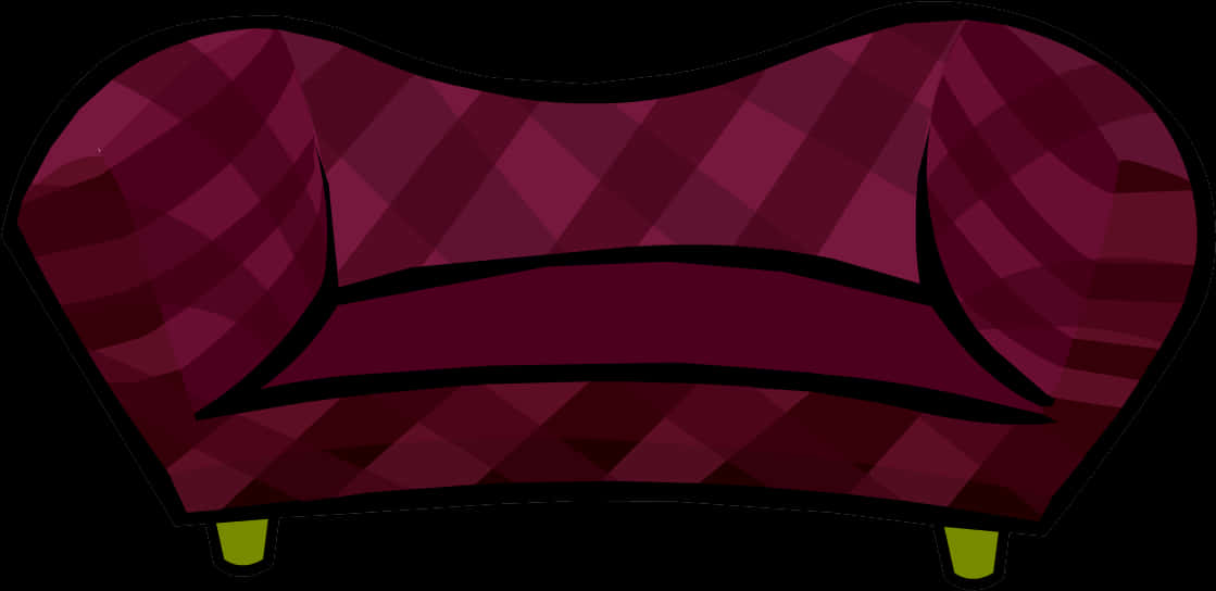 Purple Geometric Pattern Couch PNG