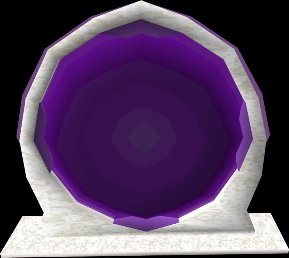 Purple Geometric Portal Graphic PNG