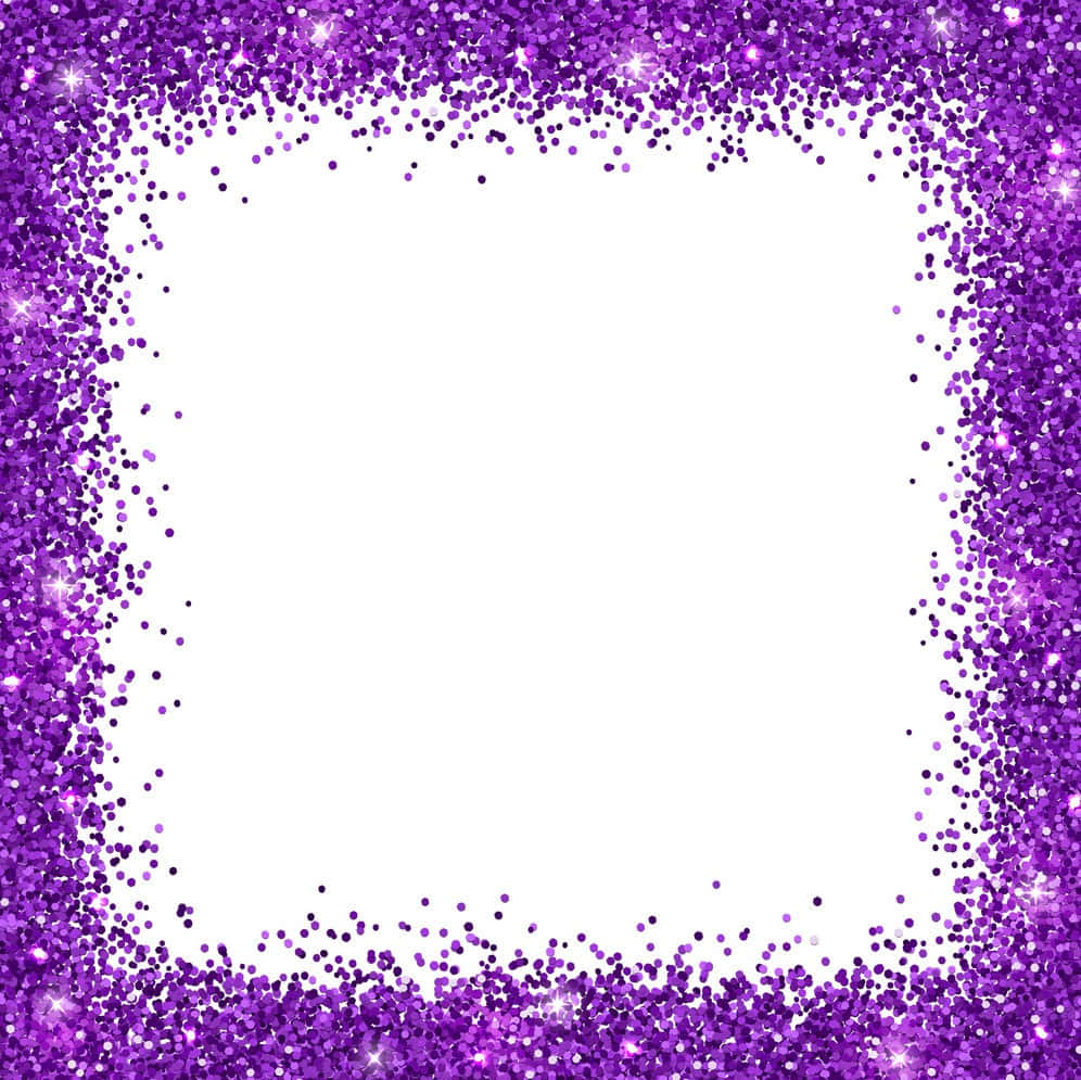 Shiny Purple Glitters Borderline Background