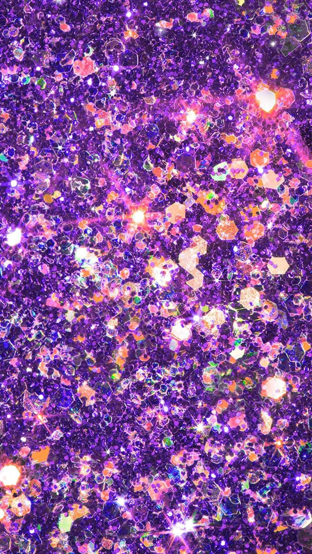 Party Sequins Purple Glitter Background