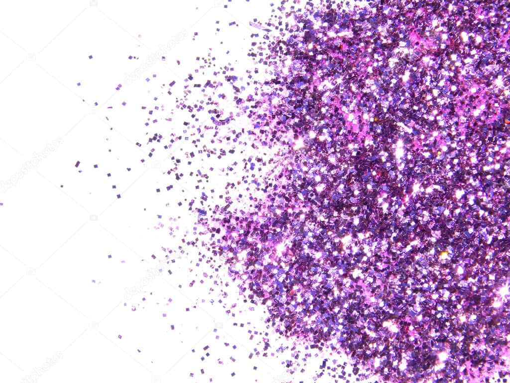 Purple Glitters And White Background