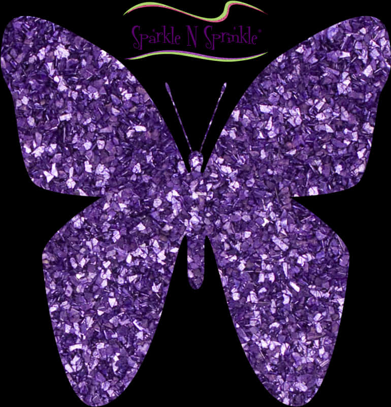 Download Purple Glitter Butterfly Graphic 9693