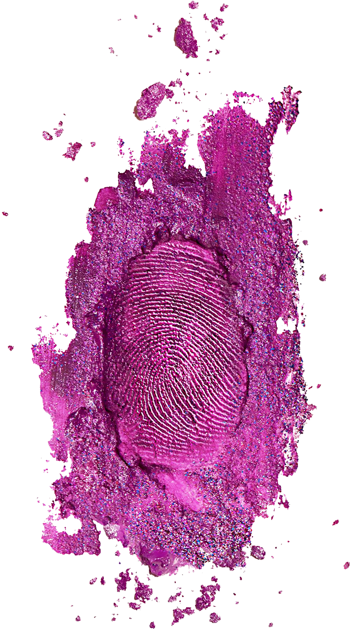 Purple Glitter Fingerprint PNG
