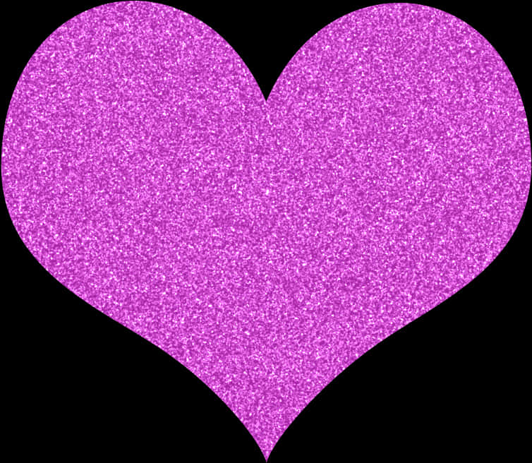 Purple Glitter Heart Shape PNG