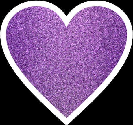 Purple Glitter Heart Shaped Background PNG