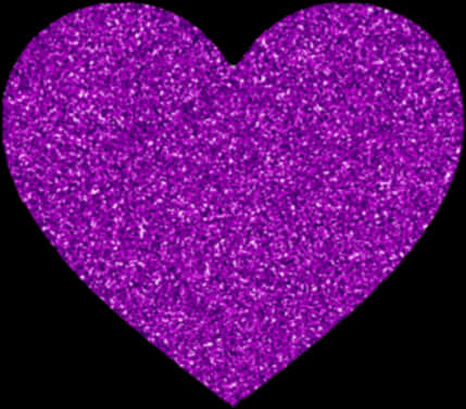 Purple Glitter Heart Shaped Background PNG