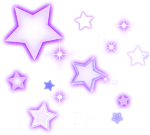 Purple Glittering Stars Graphic PNG