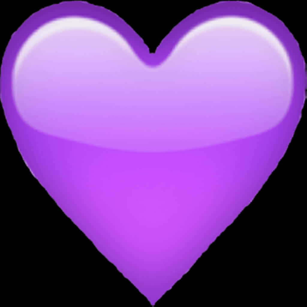 Purple Glossy Heart Transparent Background PNG