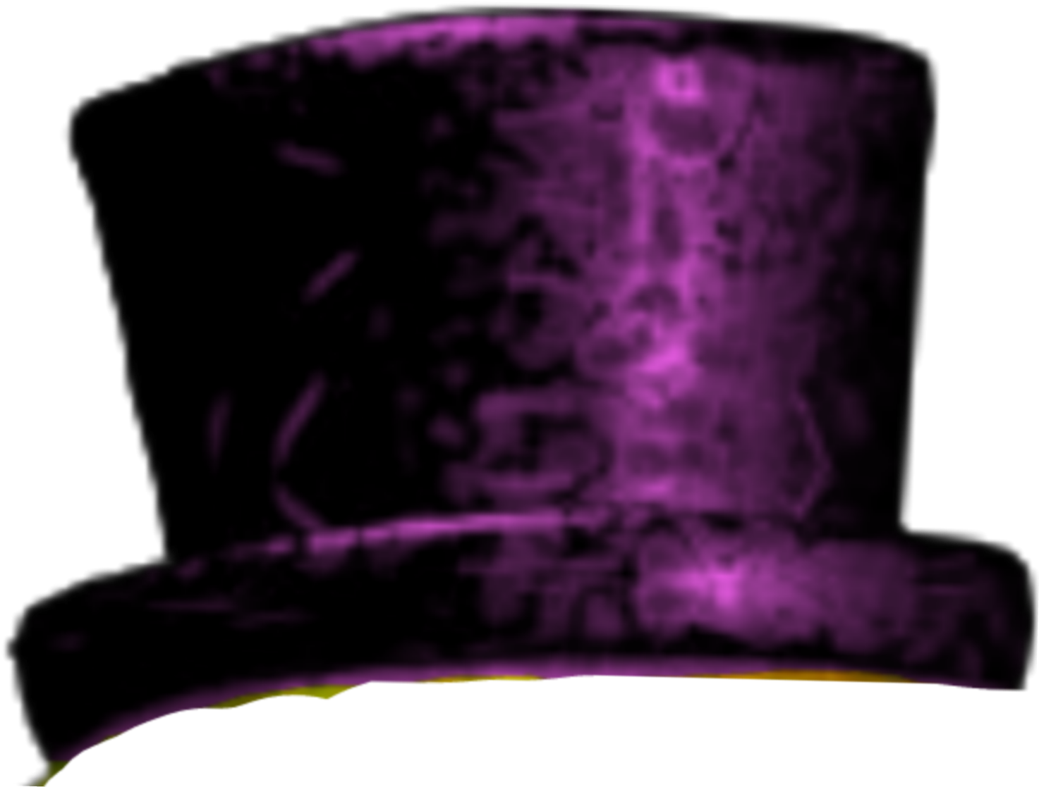 Purple Glowing Top Hat PNG