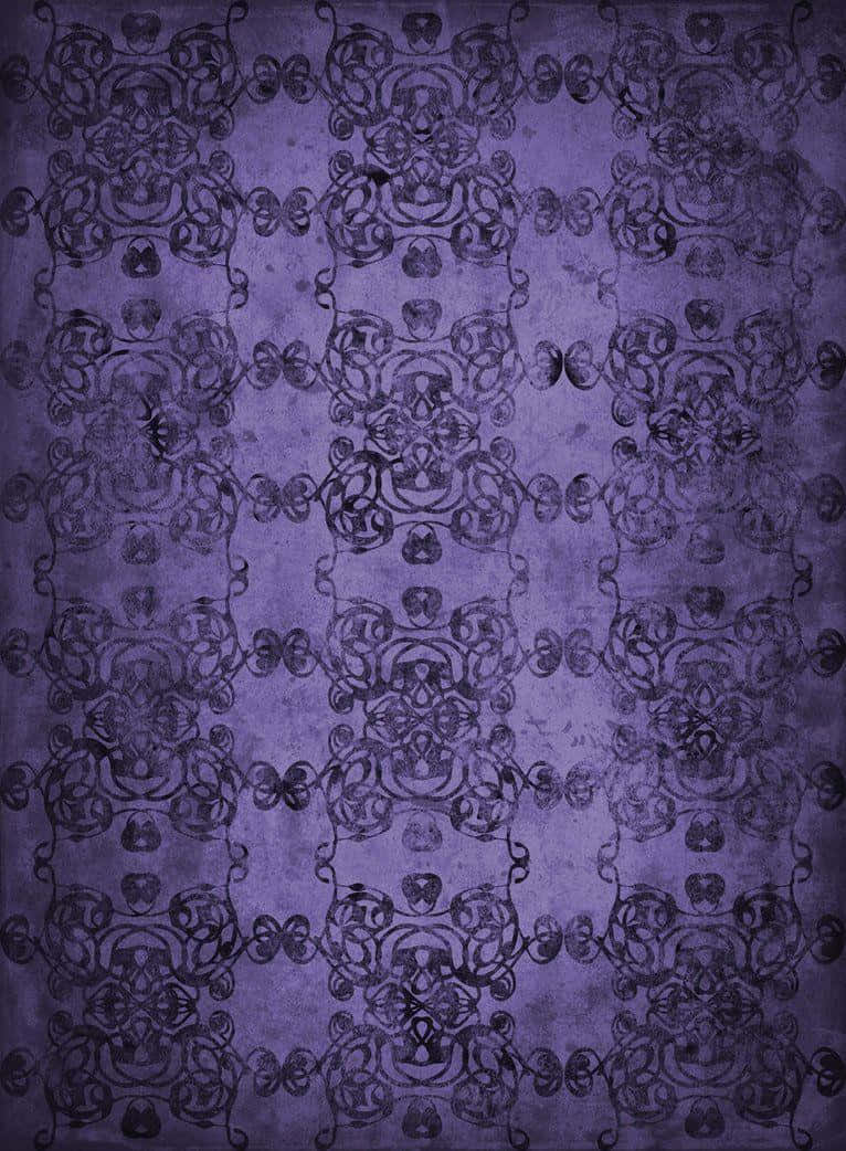 A mysterious view of a gothic city bathed in purple light Wallpaper