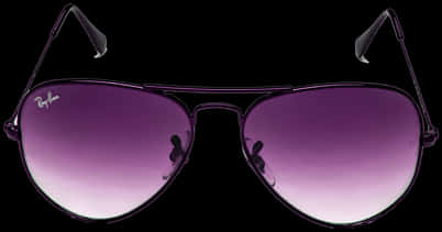 Purple Gradient Aviator Sunglasses PNG