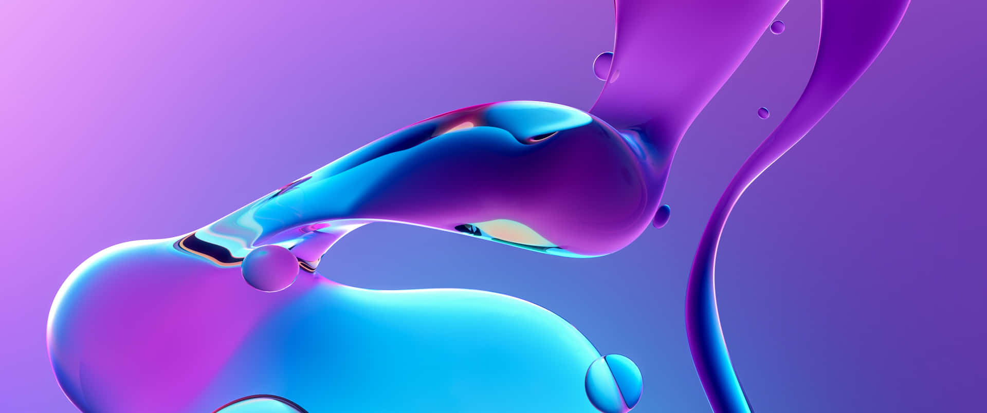 Landscape Blue And Purple Gradient Liquid Background