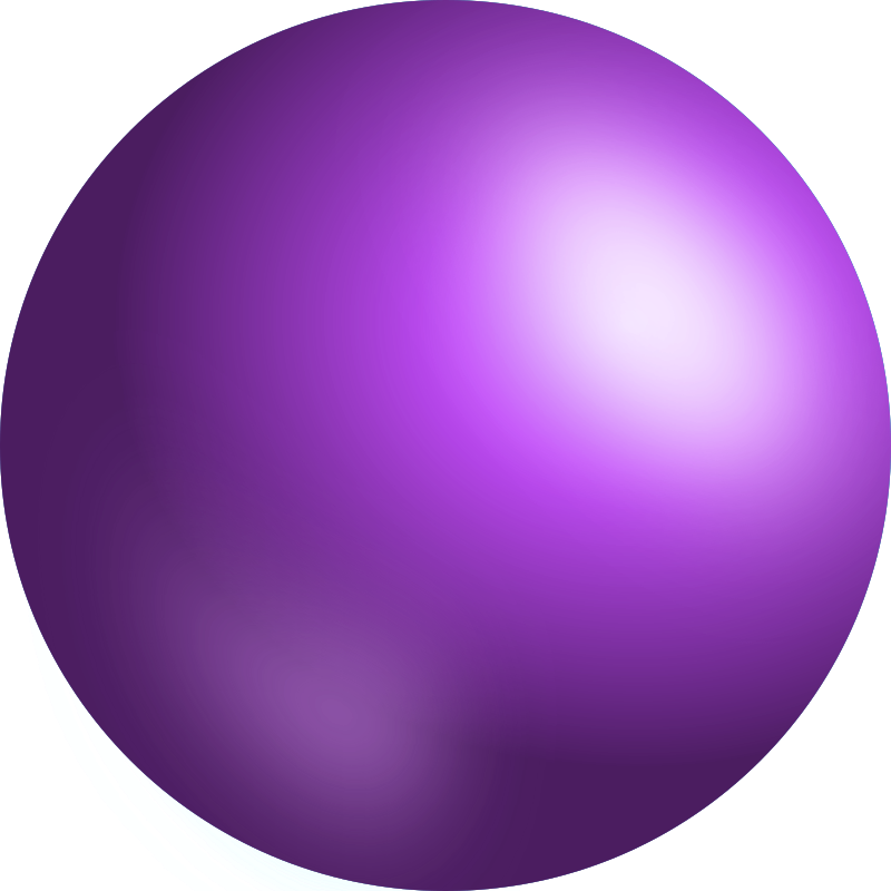 Purple Gradient Sphere3 D Render PNG