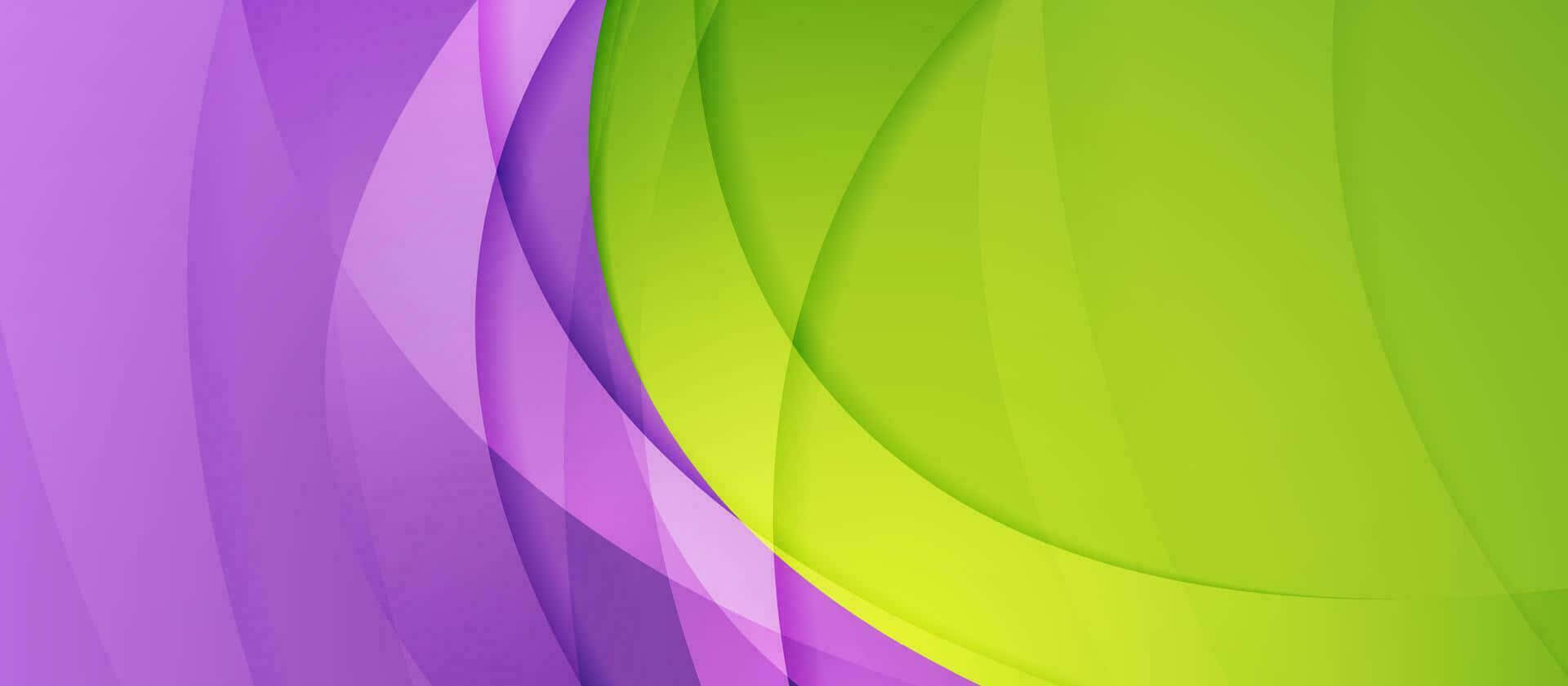 Purple Green Abstract Waves Wallpaper