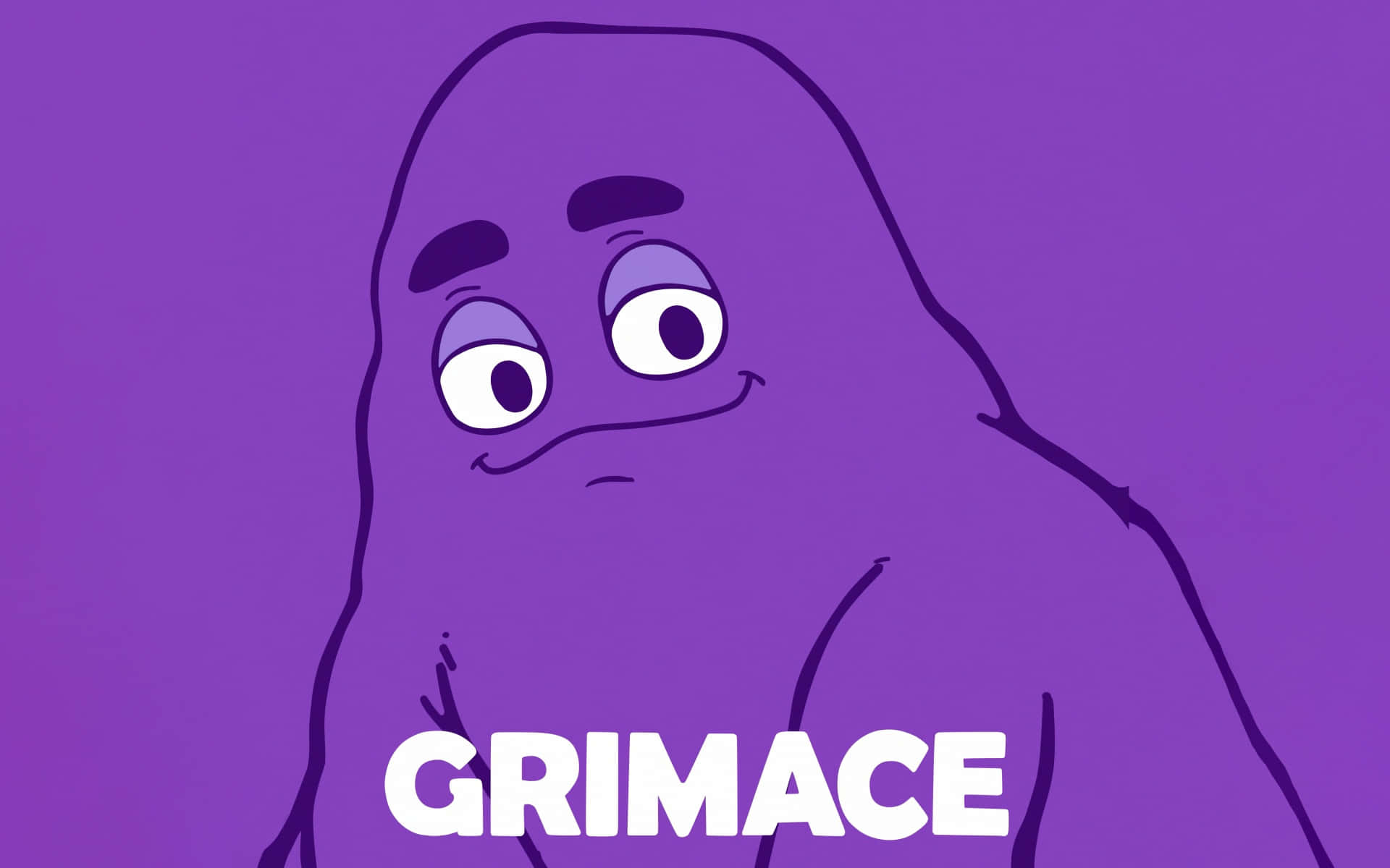 Purple Grimace Cartoon Character Wallpaper