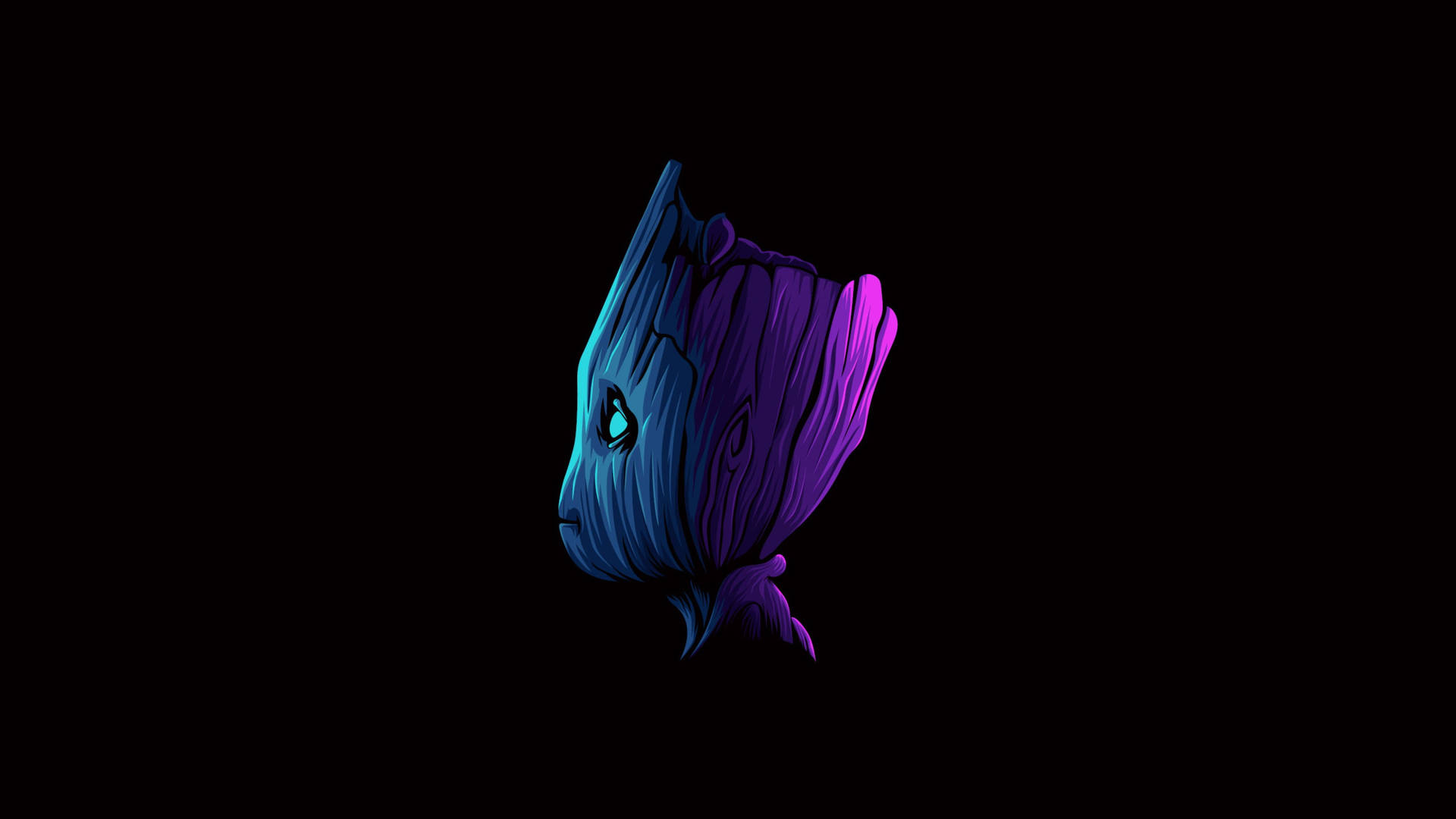Purple Groot Dark Abstract