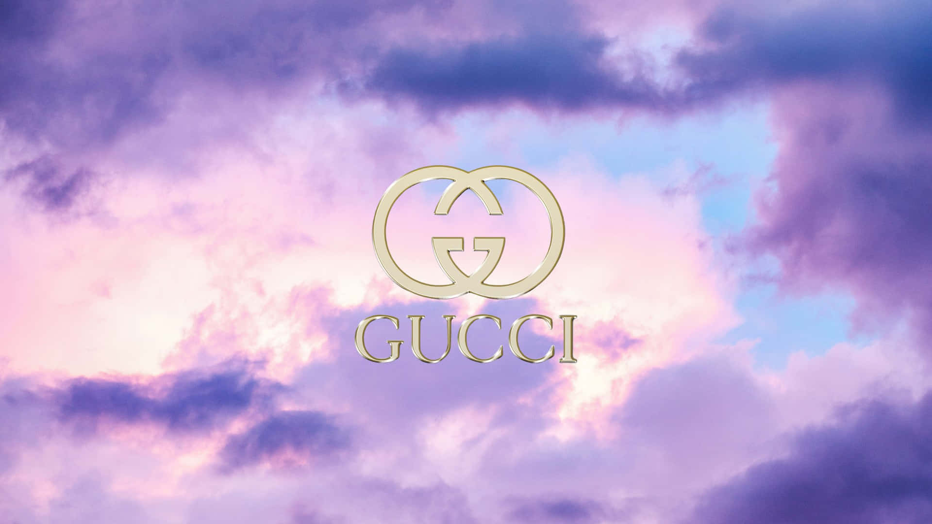 Papelde Parede Roxo Da Gucci Com Arco-íris No Céu. Papel de Parede