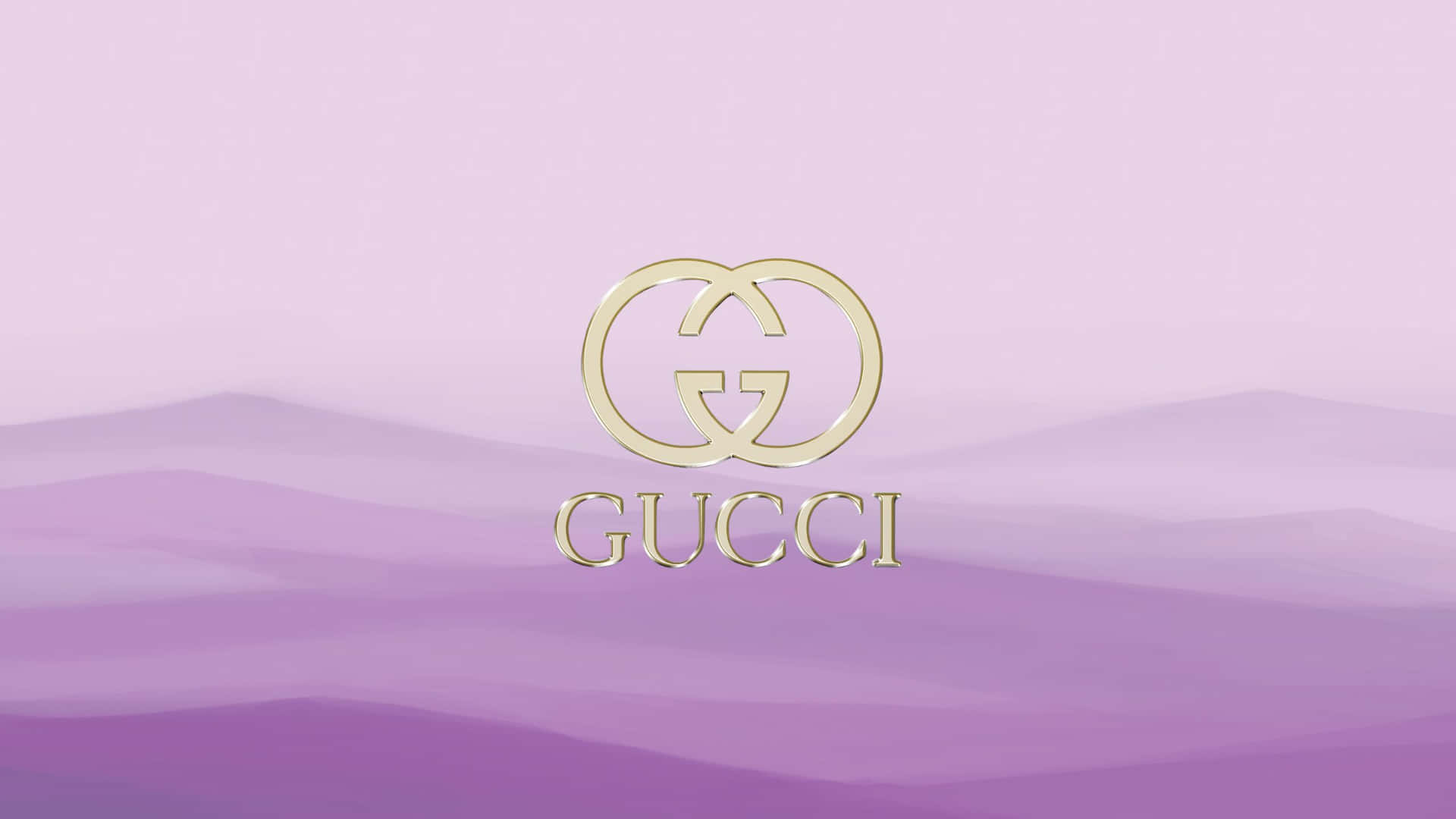Logotipoprateado Gucci Roxo Papel de Parede