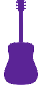 Purple Guitar Silhouette PNG