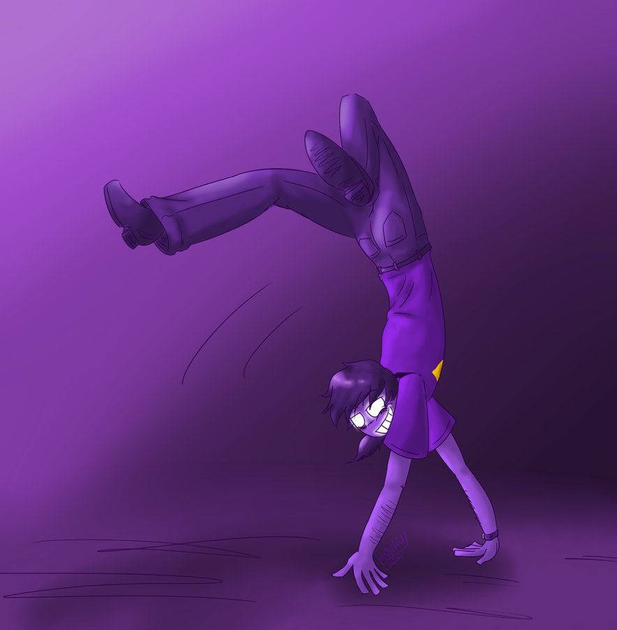 Purple Guy Doing Handstand Wallpaper