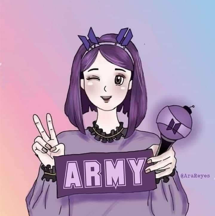 Purple Hairband Bts Army Girl