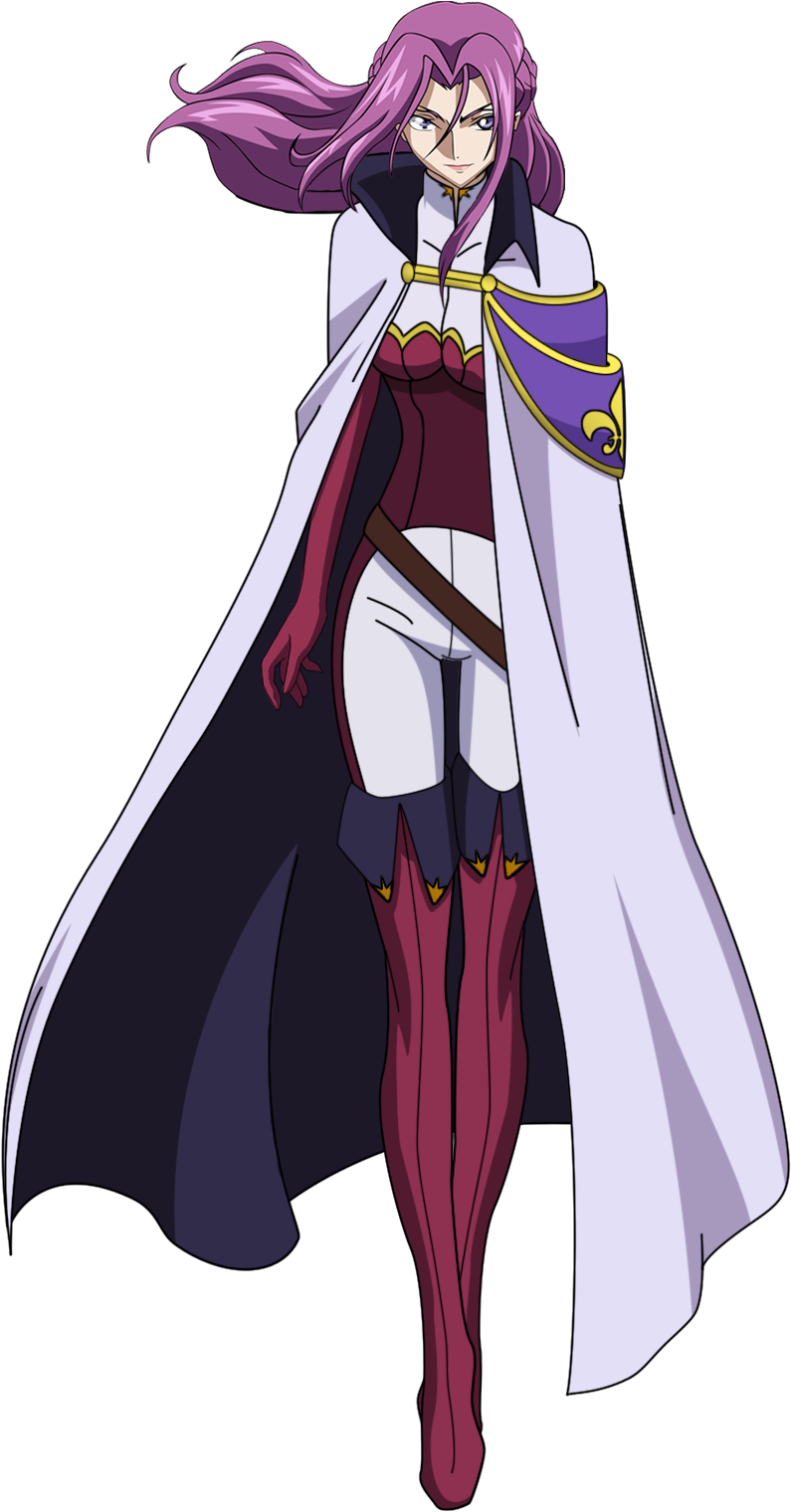 Purple Haired Anime Character Cape PNG