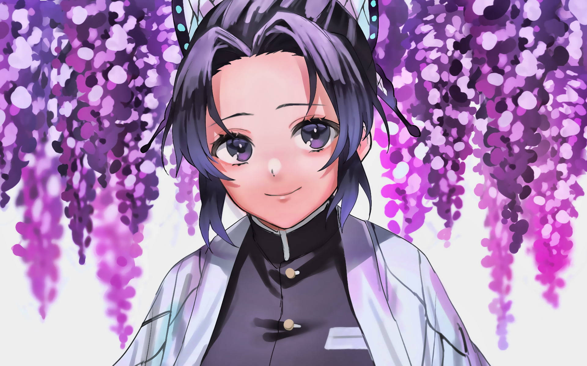 Purple Haired Anime Shinobu Pfp Digital Artwork Wallpaper