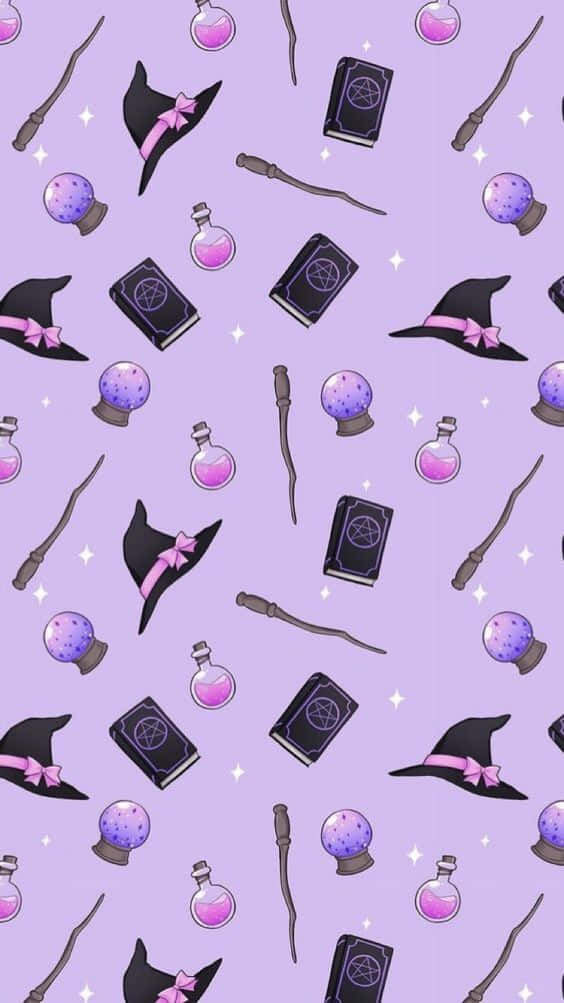 Celebrate Purple Halloween with Vibrancy and Style! Wallpaper