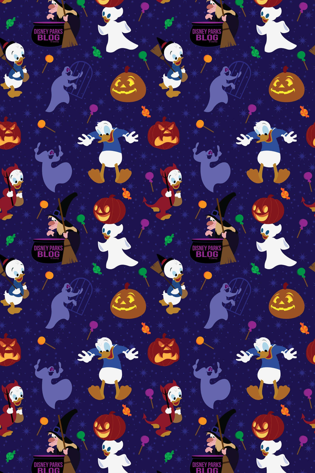 Trickor Treat Lila Halloween Wallpaper