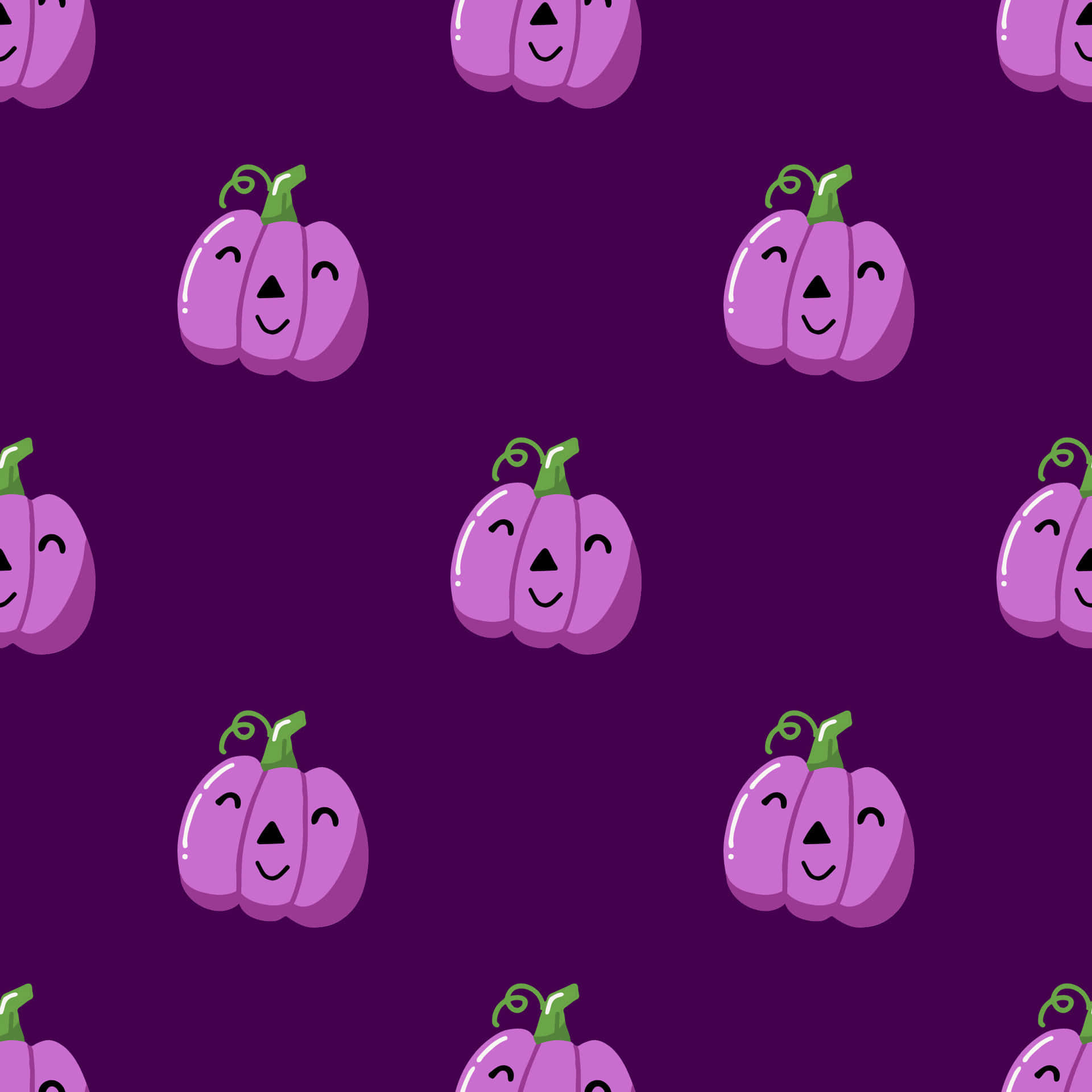 Purple Halloween Pumpkin Pattern Wallpaper