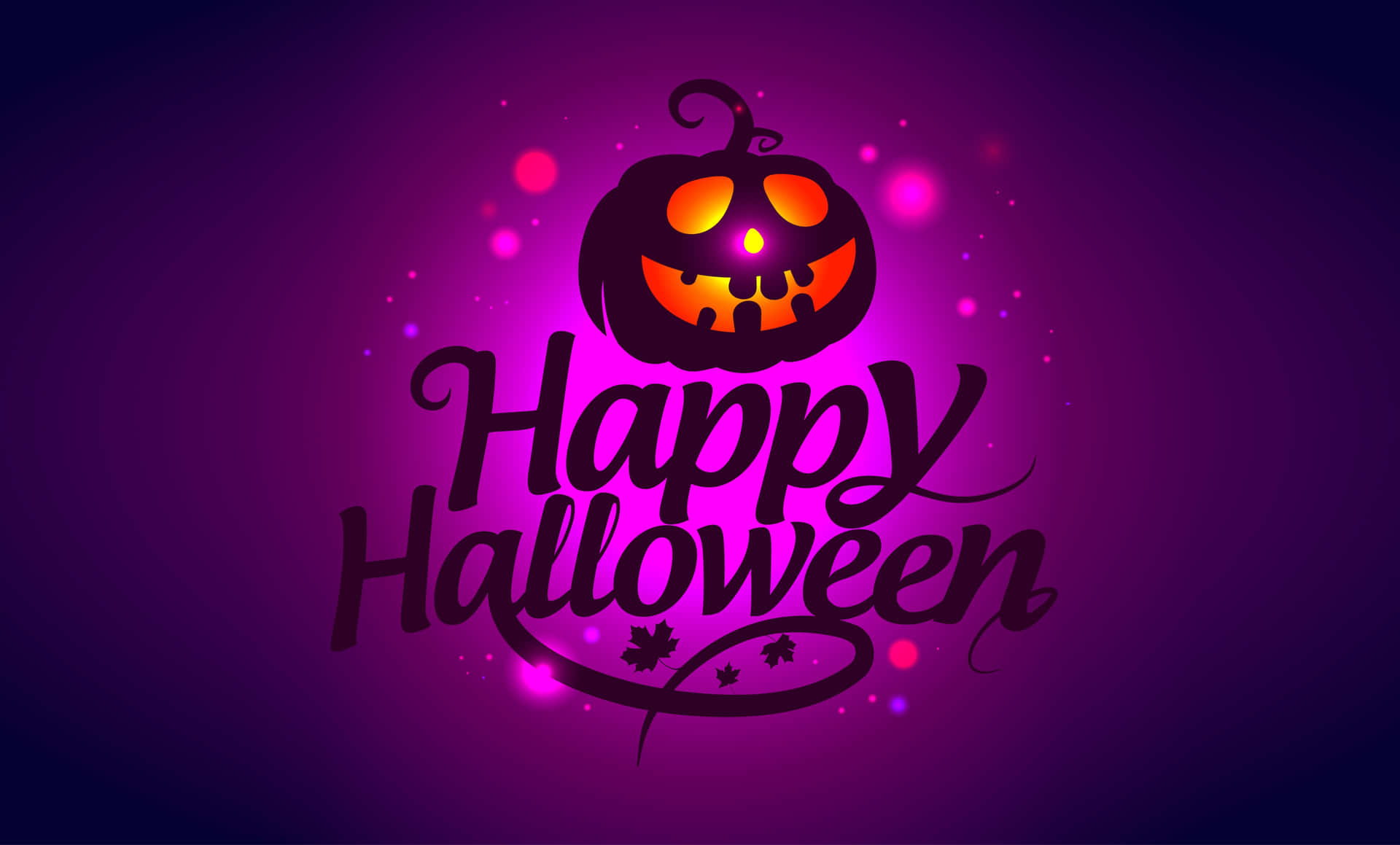 Felizdiseño De Saludo Púrpura De Halloween Fondo de pantalla