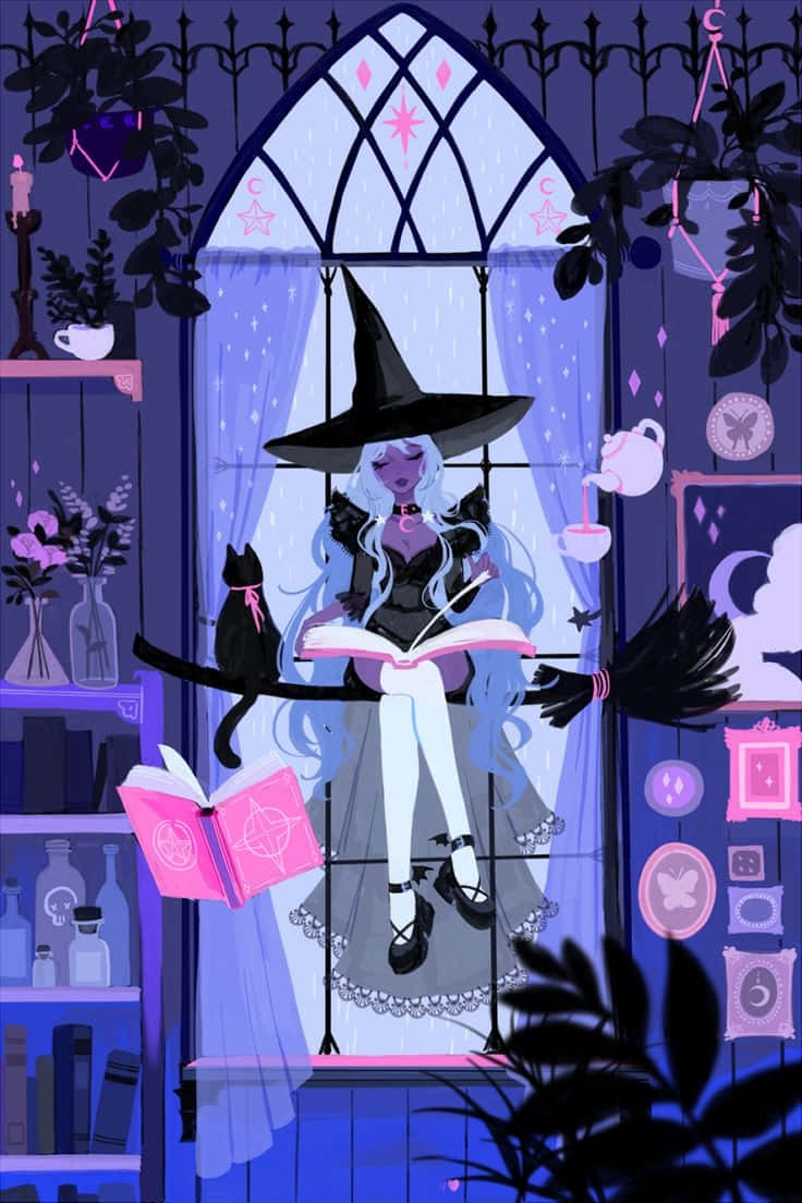 Feiernsie Halloween In Unterhaltsamer, Gruselig-violetter Atmosphäre. Wallpaper