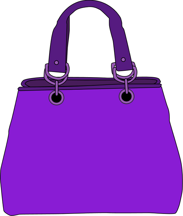 Purple Handbag Illustration PNG