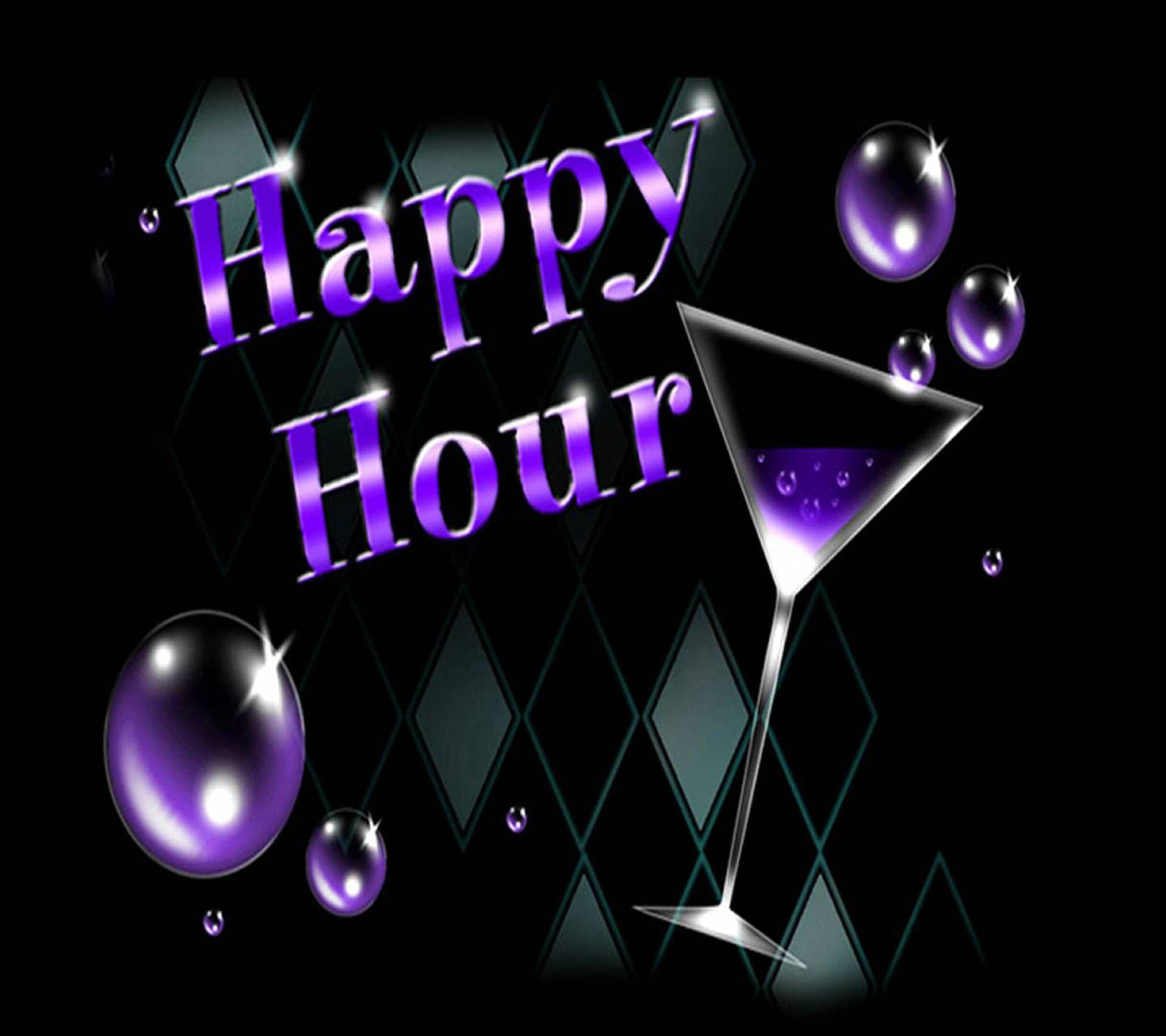 Purple Happy Hour Art Wallpaper