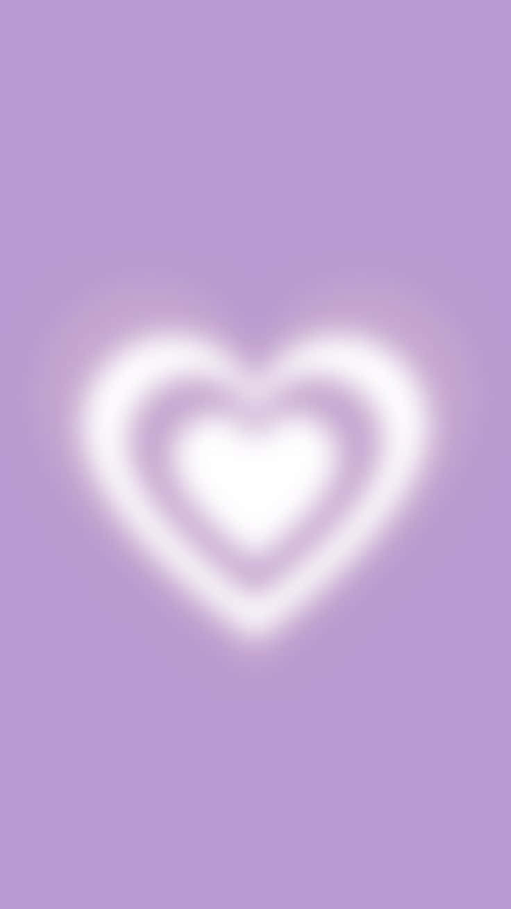 Purple Heart Aura Glow Wallpaper