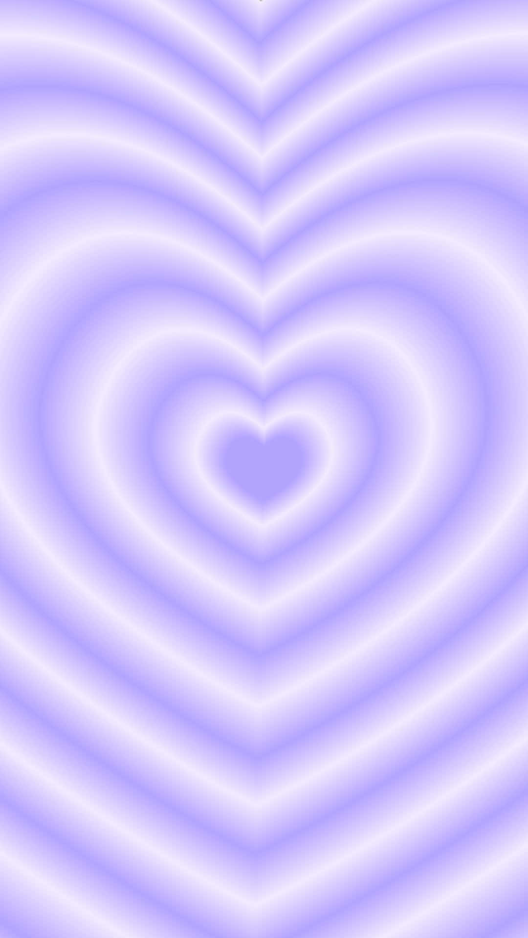 Purple Heart Aura Waves Wallpaper