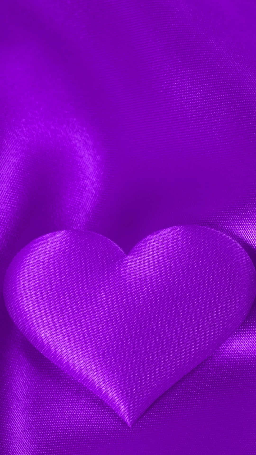Purple Heart Background Silky Purple Backdrop