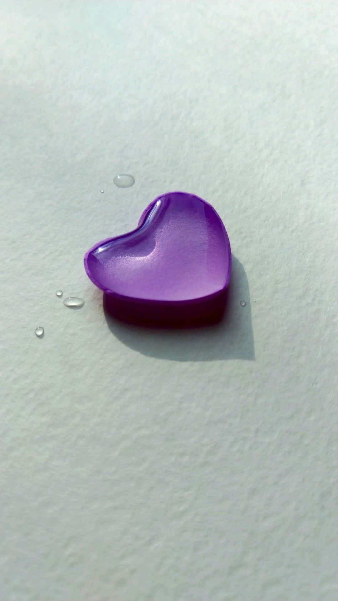 Purple Heart Background Shiny Transparent Heart Cement
